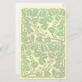 scrollen blad kunstwerk briefpapier (Voorkant / Achterkant)