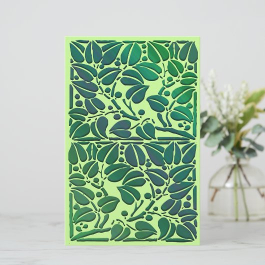  scrollen bladeren scrapbook papier (Staand voorkant)