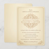  Scrollen hedendaagse Casual bruiloft Kaart (Voorkant / Achterkant)