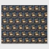 scrollen in een schatkist cadeaupapier (Vlak)