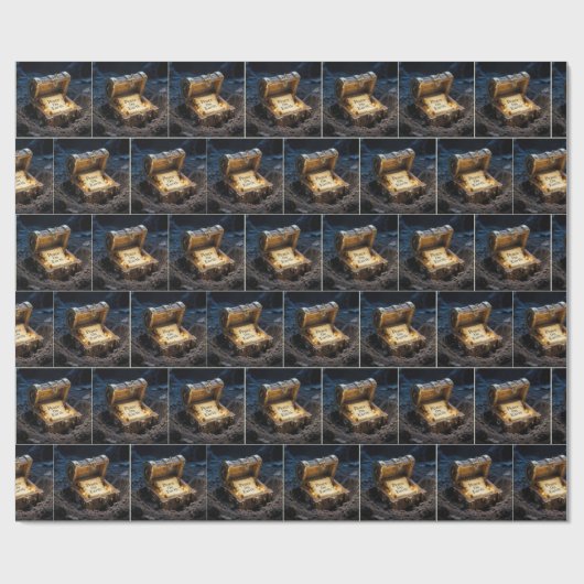  scrollen in een schatkist cadeaupapier (Vlak)