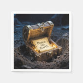  scrollen in een schatkist servet (Voorkant)