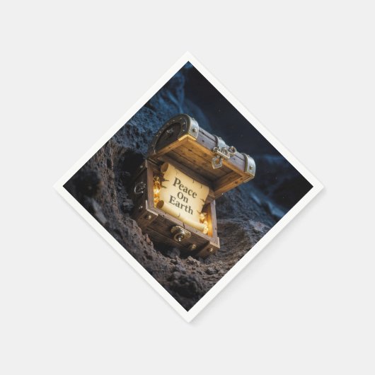  scrollen in een schatkist servet (Hoek)