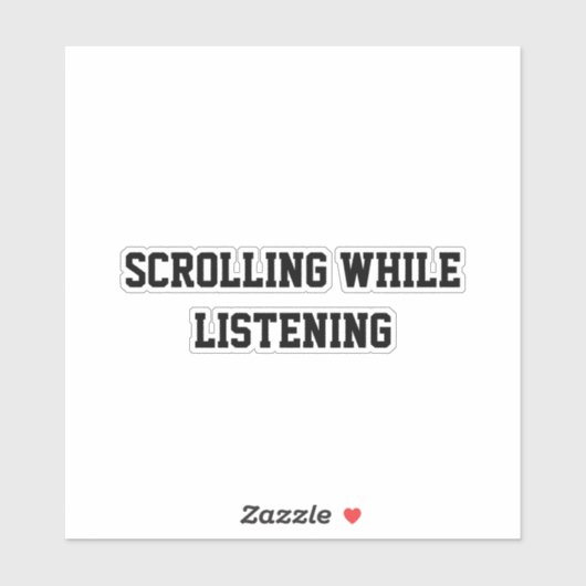 Scrollen tijdens het luisteren sticker (Vel)