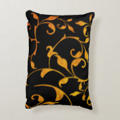 Scrollende roest en zwart accent kussen (Achterkant (Verticaal))