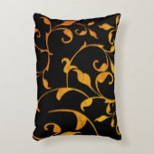 Scrollende roest en zwart accent kussen (Voorkant(Verticaal))