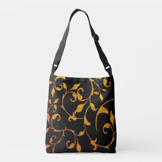 Scrollende roest en zwart crossbody tas (Achterkant)