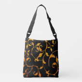 Scrollende roest en zwart crossbody tas (Voorkant)