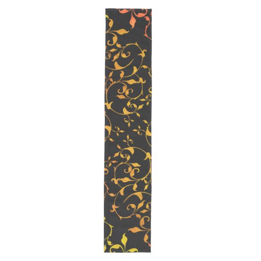 Scrollende roest en zwart medium tafelloper (Voorkant)
