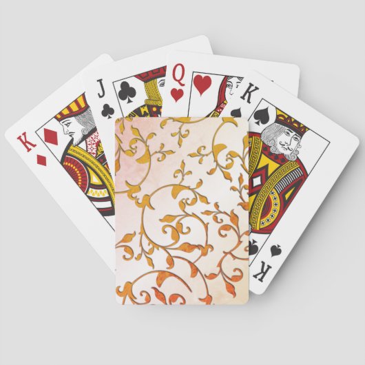 Scrollende roest pokerkaarten (Achterkant)