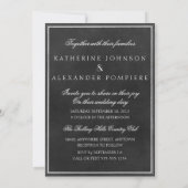 scrollengraving Chalkboard bruiloft uitnodigen Kaart (Achterkant)