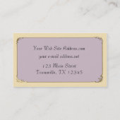  scrollers Floral Cutout Cream Lavender Visitekaartje (Achterkant)