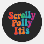 Scrollie Pollie Itis Sticker (Voorkant)