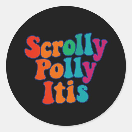 Scrollie Pollie Itis Sticker (Voorkant)