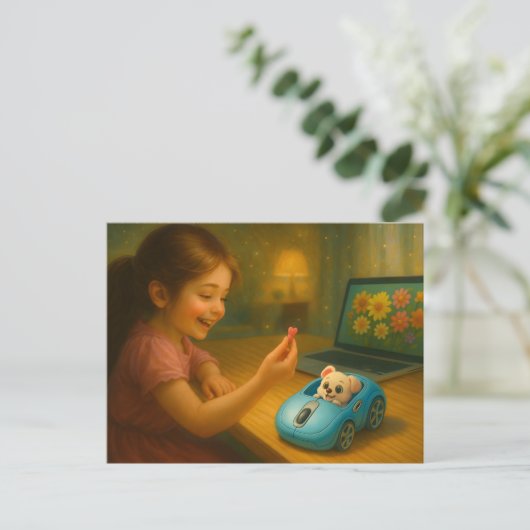 Scrolling Fairytale. Briefkaart (Staand voorkant)