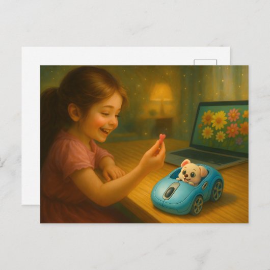 Scrolling Fairytale. Briefkaart (Voorkant / Achterkant)