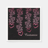 Scrolling Vine Hearts Napkins Servetten (Voorkant)