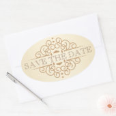 Scrolls Bewaar de datum Bruiloft Labels (Envelop)