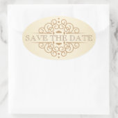 Scrolls Bewaar de datum Bruiloft Labels (Tas)