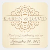 Scrolls Bruiloft Dank u Labels (Voorkant)