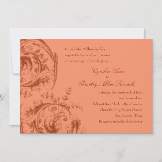  Scrolls Dark Peach Kaart (Voorkant)