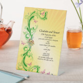 Scrolls en Vlinders Menu  Reclamebord Met Voetstuk (Insitu)