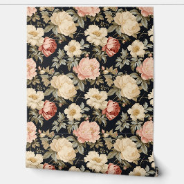 Scrolls met rozen Victoriaans stijl Behang