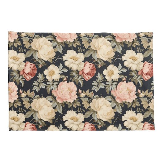 Scrolls met rozen Victoriaans stijl Kussensloop (Achterkant-Rechts)