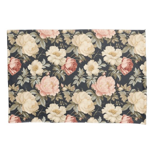 Scrolls met rozen Victoriaans stijl Kussensloop (Voorkant-Links)