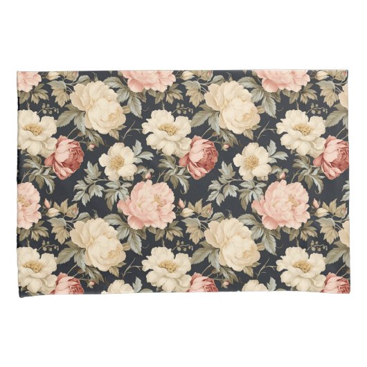 Scrolls met rozen Victoriaans stijl Kussensloop (Voorkant-Rechts)