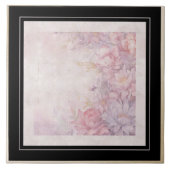 Scrolls met rozen Victoriaans stijl Tegeltje (Voorkant)