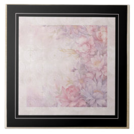 Scrolls met rozen Victoriaans stijl Tegeltje