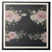 Scrolls met rozen Victoriaans stijl Tegeltje (Voorkant)