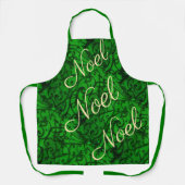 Scrollwork Green All-Over Print Apron Schort (Voorkant)