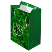 Scrollwork Green Gift Bag Medium Cadeauzakje (Voorkant Gekanteld)