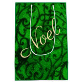 Scrollwork Green Gift Bag Medium Cadeauzakje (Achterkant)