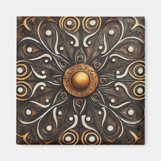  Scrollwork met Golden Center 4 Magneet (Voorkant)