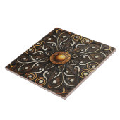  Scrollwork met Golden Center 4 Tegeltje (Zijkant)