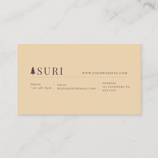 Scrollwork Sprookjeskasteel Visitekaartje (Achterkant)