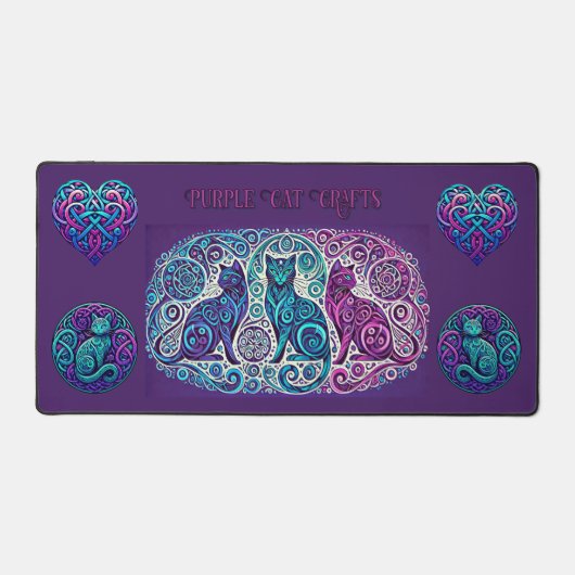 Scrolly 3 katten bureaumat (Voorkant)