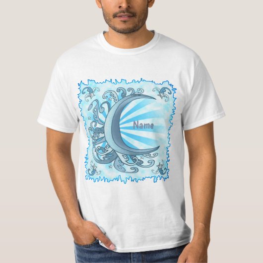 Scrolly Halve Maan T-shirt (Voorkant)