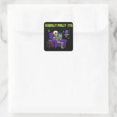 Scrolly Polly-Itis – 99% Content, 1% Awareness Vierkante Sticker (Tas)