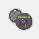 Scrolly Polly‑itis – Grappige Doomscrolling Magneet (Voorkant / Achterkant)