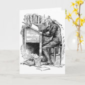 Scrooge aan zijn bureau kaart (Gele Bloem)