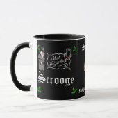 SCROOGE Afbeelding/Tekst Gepersonaliseerd Kerstcad Mok (Links)