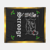 SCROOGE "Bah Humbug" Fleece kerstcadeau deken (Voorkant (Horizontaal))