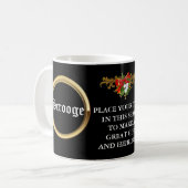 SCROOGE "Bah Humbug!" Gepersonaliseerd kerstcadeau Koffiemok (Voorkant links)