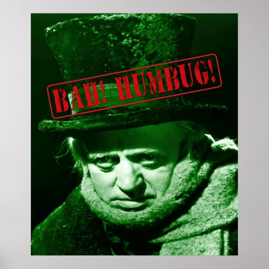 Scrooge Bah Humbug! Poster & Wall Art Design (Voorkant)