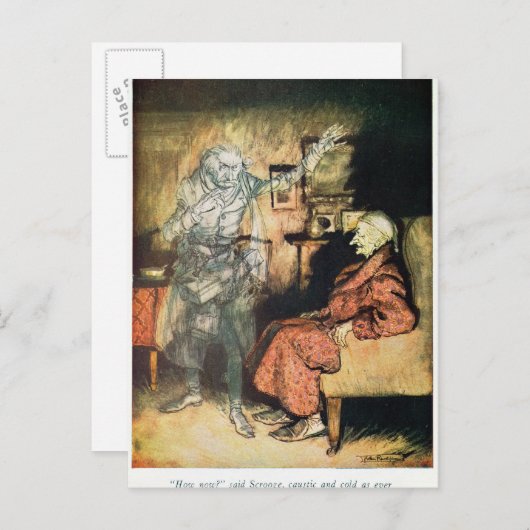 Scrooge en de Ghost van Marley Briefkaart (Voorkant / Achterkant)