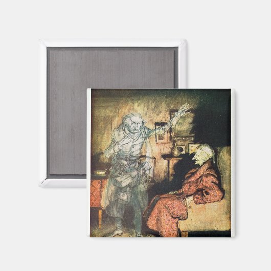 Scrooge en de Ghost van Marley Magneet (Voorkant / Achterkant)